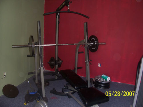 Nautilus free-weight squat bench pull down rack