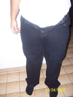 fat man in skinny jeans